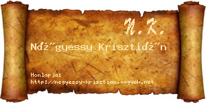 Négyessy Krisztián névjegykártya