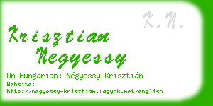 krisztian negyessy business card