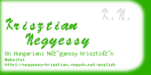 krisztian negyessy business card